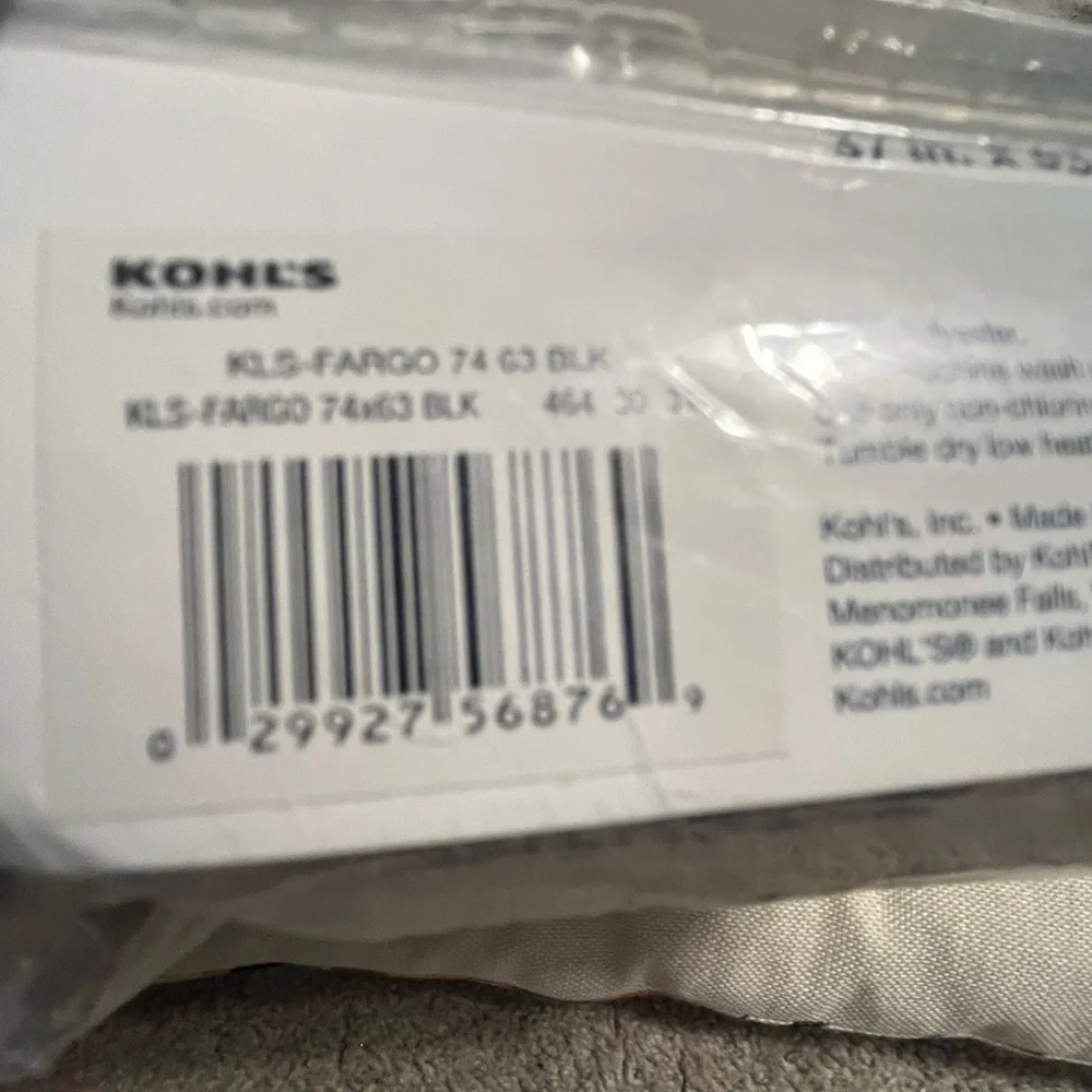 NWT The Big One Black and White Grommet Curtain Panels 2 pack